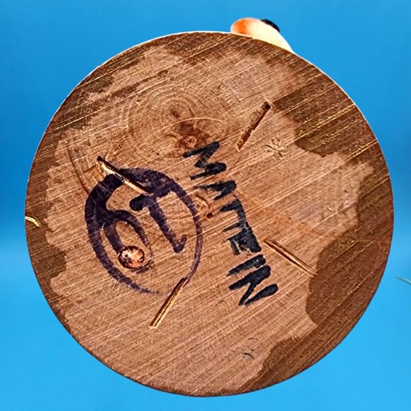 Vintage 1950s Shabby Chenille Santa Ornament Googly Eyes Red Nose Decor Japan - Picture 10 of 10